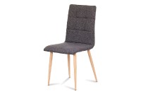 Jídelní židle, šedostříbrná látka, kov dekor buk DCL-603 SIL2
